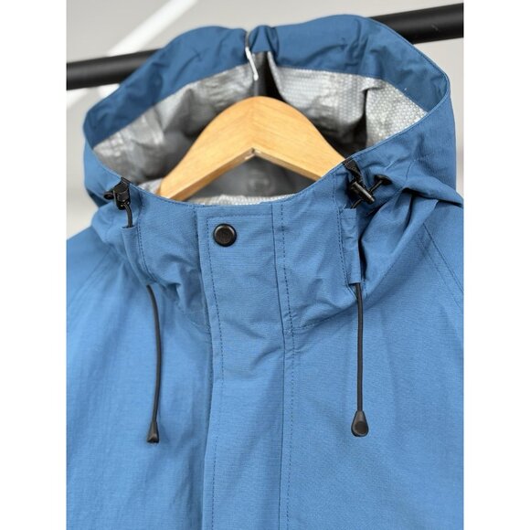 Duluth Trading Co. No-Rainer Waterproof Rain Jacket Men’s M Blue Hooded - Picture 3 of 16